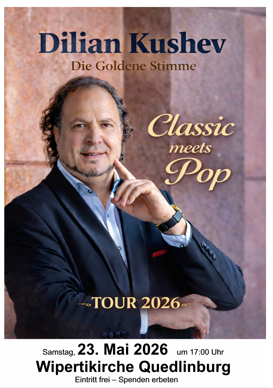 Plakat für Dilian Kushev – „Klassik&nbsp;trifft&nbsp;Pop“