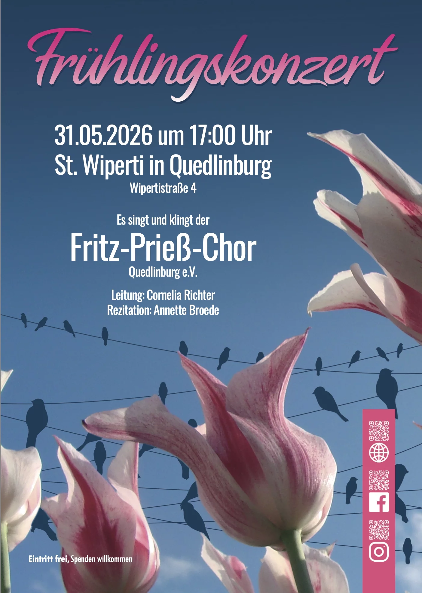 Plakat für Fritz-Prieß-Chor Quedlinburg